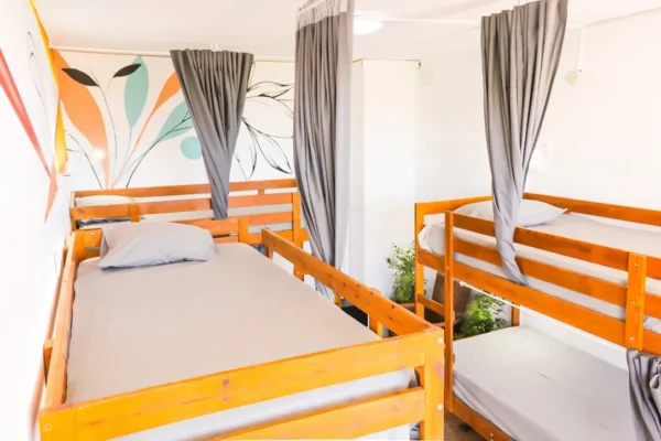 shared room accommodation at the hostel for Rocky Point Surf Experience