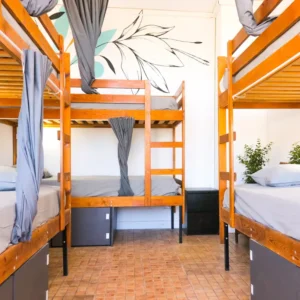 Shared hostel room for surf camp participants at Rocky Point Surf School, Tenerife