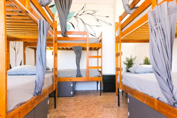 Shared hostel room for surf camp participants at Rocky Point Surf School, Tenerife